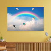 Lorsque les porcs volent 2 toile étirée Impression (Insitu(Salon))