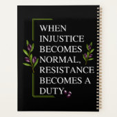 LORSQUE L'INJUSTICE DEVIENT NORMALE, LA RÉSISTANCE (Dos)