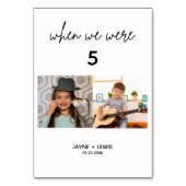 Lorsque nous étions Mariages d'âge Numéro de table (Par défaut)