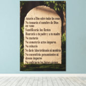 Los 10 mandamientos canvas afdruk (Insitu (Houten vloer))