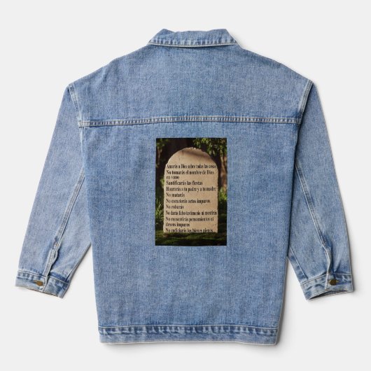 Los 10 mandamientos denim jacket (Achterkant)