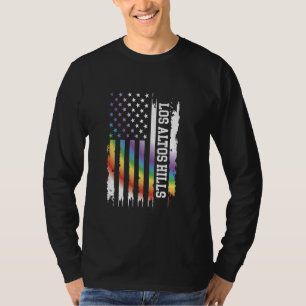 Los Altos Hills Verenigde Staten Distressed Rainbo T-shirt