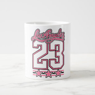 Los Angeles 23 Roze Esthetische Koffiemok Extra Grote Beker