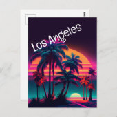 Los Angeles 80's Vibe Briefkaart (Voorkant / Achterkant)