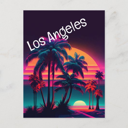 Los Angeles 80's Vibe Briefkaart (Voorkant)