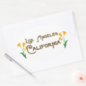 Los Angeles Art Deco Oval Logo Ovale Sticker (Envelop)