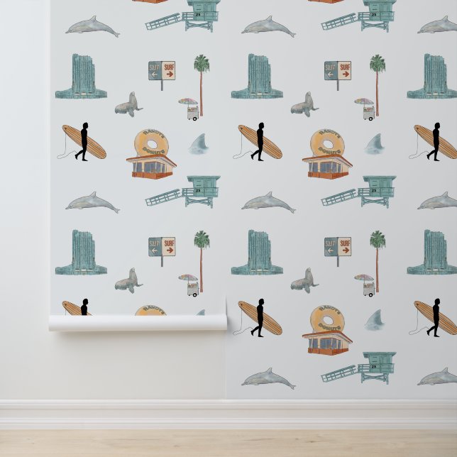 Los Angeles Behang (Applicatie)