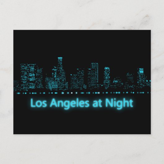 Los Angeles bij Night Briefkaart (Voorkant)