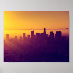 Los Angeles bij zonsondergang Poster