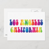 Los Angeles CA 60s Stropdas-Dye Briefkaart (Voorkant / Achterkant)