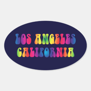 Los Angeles CA 60s TieDye Stickers