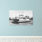 Los Angeles, CA Ferry Islander bij Harbour Canvas Afdruk (Insitu (Houten vloer))
