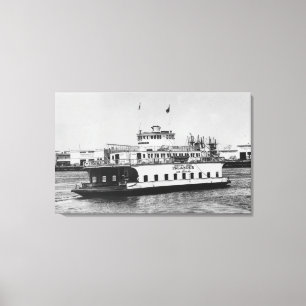 Los Angeles, CA Ferry Islander bij Harbour Canvas Afdruk