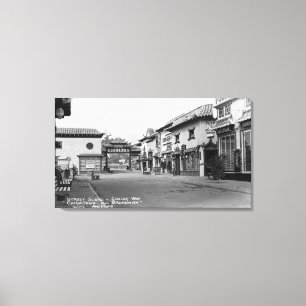 Los Angeles, CA Ginling Way Chinatown op Broadwa Canvas Afdruk