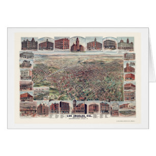 Los Angeles, CA Panoramic Map - 1891