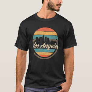 Los Angeles CA Retro  USA Skyline Souvenir T-shirt