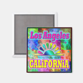 Los Angeles CA Sun & Palms Magnet (Recto/Verso)