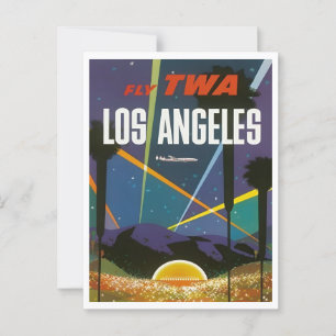 Los Angeles CA Travel Retro Geïnspireerd Briefkaart