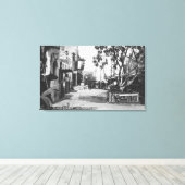 Los Angeles, CA Uitzicht van Olvera Street Canvas Afdruk (Insitu (Houten vloer))