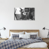 Los Angeles, CA-Uitzicht van Perishing Square Canvas Afdruk (Insitu (Slaapkamer))