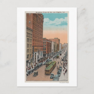 Los Angeles, CABroadway van 4th Street Uitzicht Briefkaart