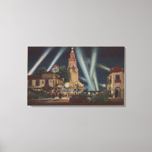 Los Angeles, CAFox Carthay Circle Theater Uitzicht Canvas Afdruk
