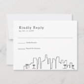 Los Angeles, Cali Mariage | Stylisé Skyline RSVP (Devant)