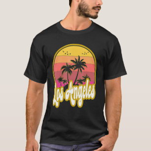 Los Angeles California Beach Retro Sunset T-shirt