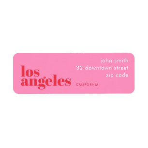 Los Angeles California bewoner Adreslabel Etiket