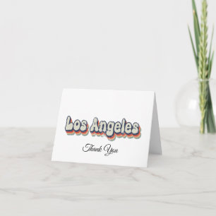Los Angeles California Chrome City Klassieke Kunst Bedankkaart