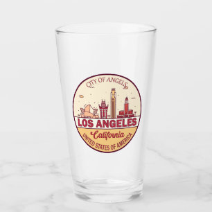 Los Angeles California City Skyline-embleem Glas