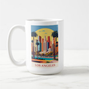 Los Angeles California City Skyline Reizen Koffiemok