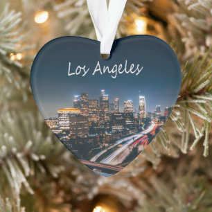Los Angeles California City Skyline 's nachts Ornament