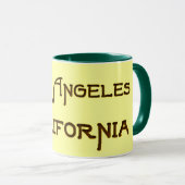 Los Angeles California Deco Logo Mok (Voorkant rechts)