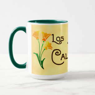 Los Angeles California Deco Poppy Mug