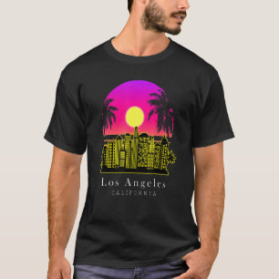 Los Angeles California Downtown en Palms Trees T-shirt