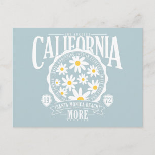 Los Angeles California Floral Graphic Briefkaart