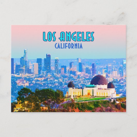 Los Angeles California Griffith Observatory Briefkaart (Voorkant)
