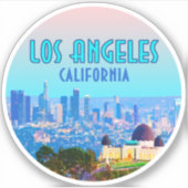 Los Angeles California Griffith Observatory Sticker (Voorkant)
