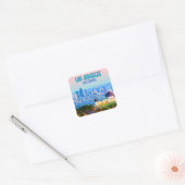 Los Angeles California Griffith Observatory Vierkante Sticker (Envelop)