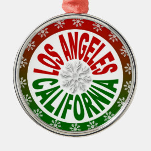 Los Angeles California, groen versierend Metalen Ornament