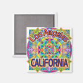 Los Angeles CALIFORNIA Happy Magnet (Recto/Verso)
