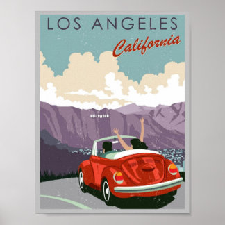 Los Angeles California Hollywood Poster