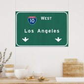 Los Angeles California Interstate Highway Freeway Poster (Keuken)