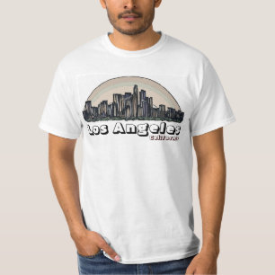 Los Angeles California kunst skyline jongens waard T-shirt