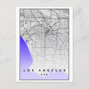 Los Angeles California Modern City Carte