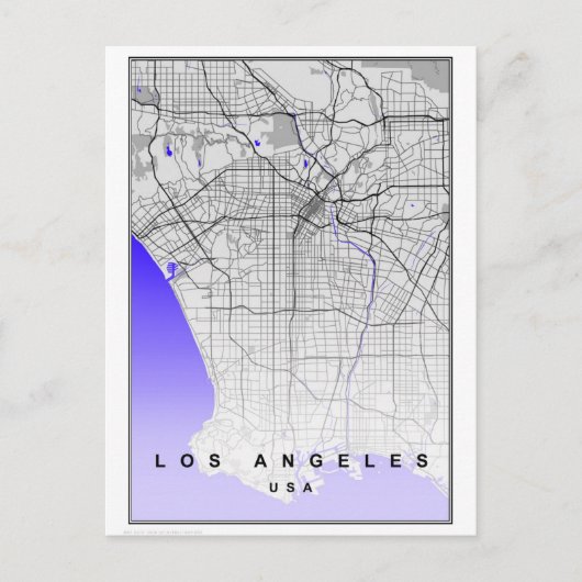 Los Angeles California Modern City Carte (Devant)