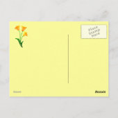 Los Angeles California Poppy Briefkaart (Achterkant)