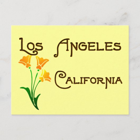 Los Angeles California Poppy Briefkaart (Voorkant)