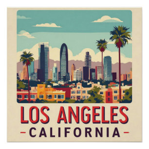 Los Angeles California Retro Reizen Perfect Poster